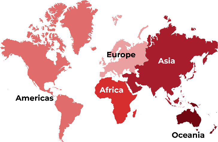 A map of the world AI-generated content may be incorrect.
